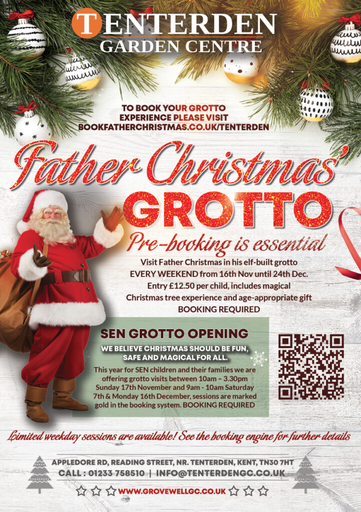 Visit Father Christmas at Tenterden Garden Centre